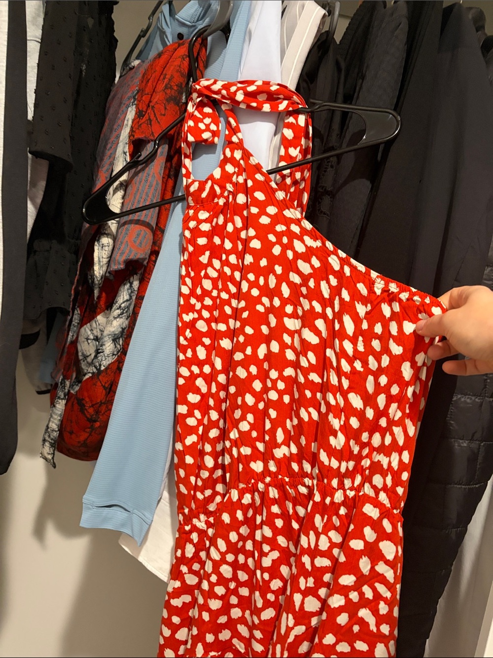 Red and White Halter Sundress